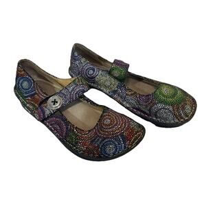 ALEGRIA Paloma Mary Jane Healthcare Nurse Shoes Bullseye Leather Comfort Boho 40